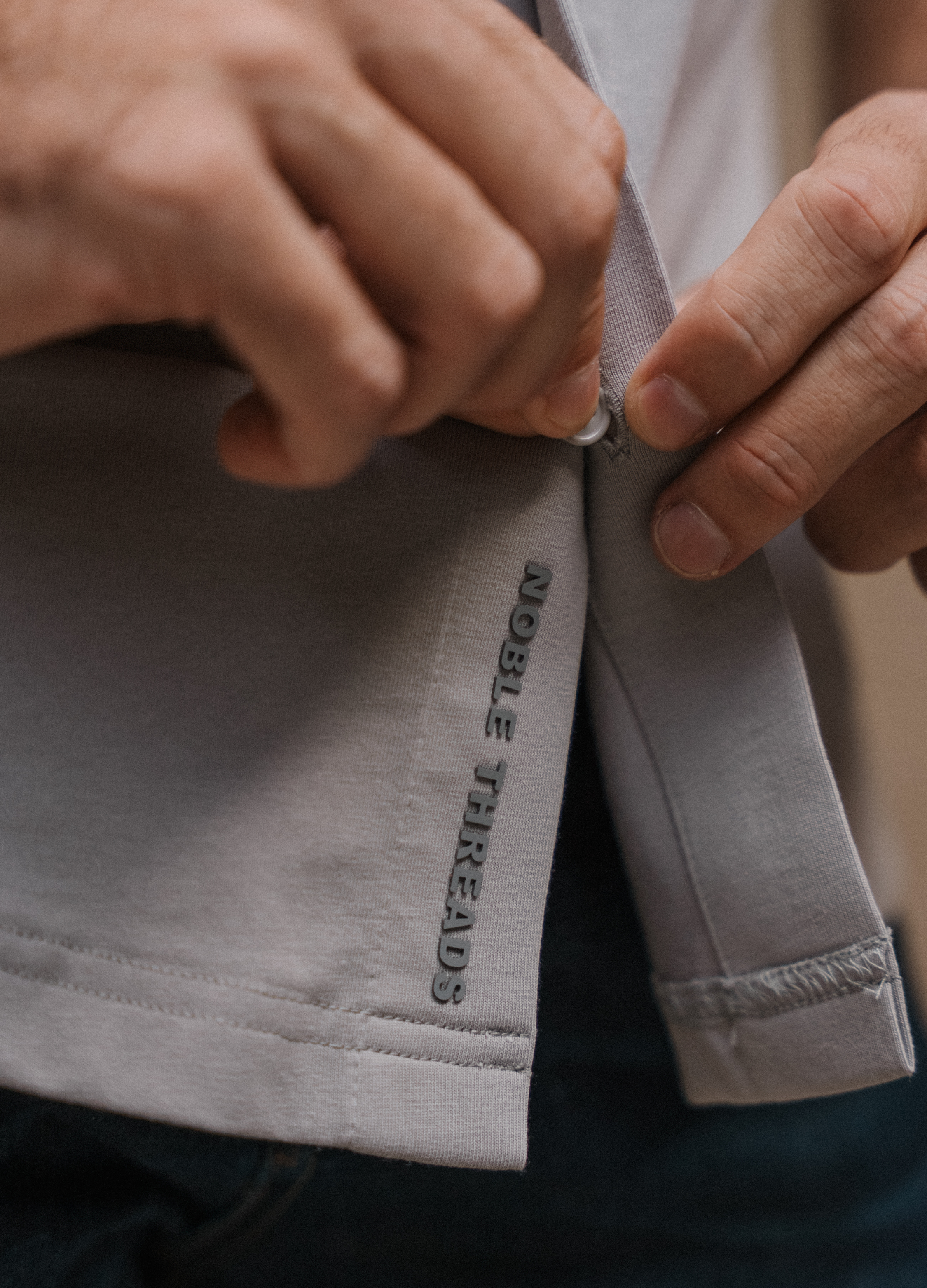 Short Sleeve Button Down: Slate Grey