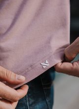 Long-Sleeve Casual Button-Down: Dusty Pink