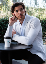 Oatmeal casual knit blazer by Noble Threads, additional view 2