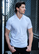 Short Sleeve V-Polo: Arctic White