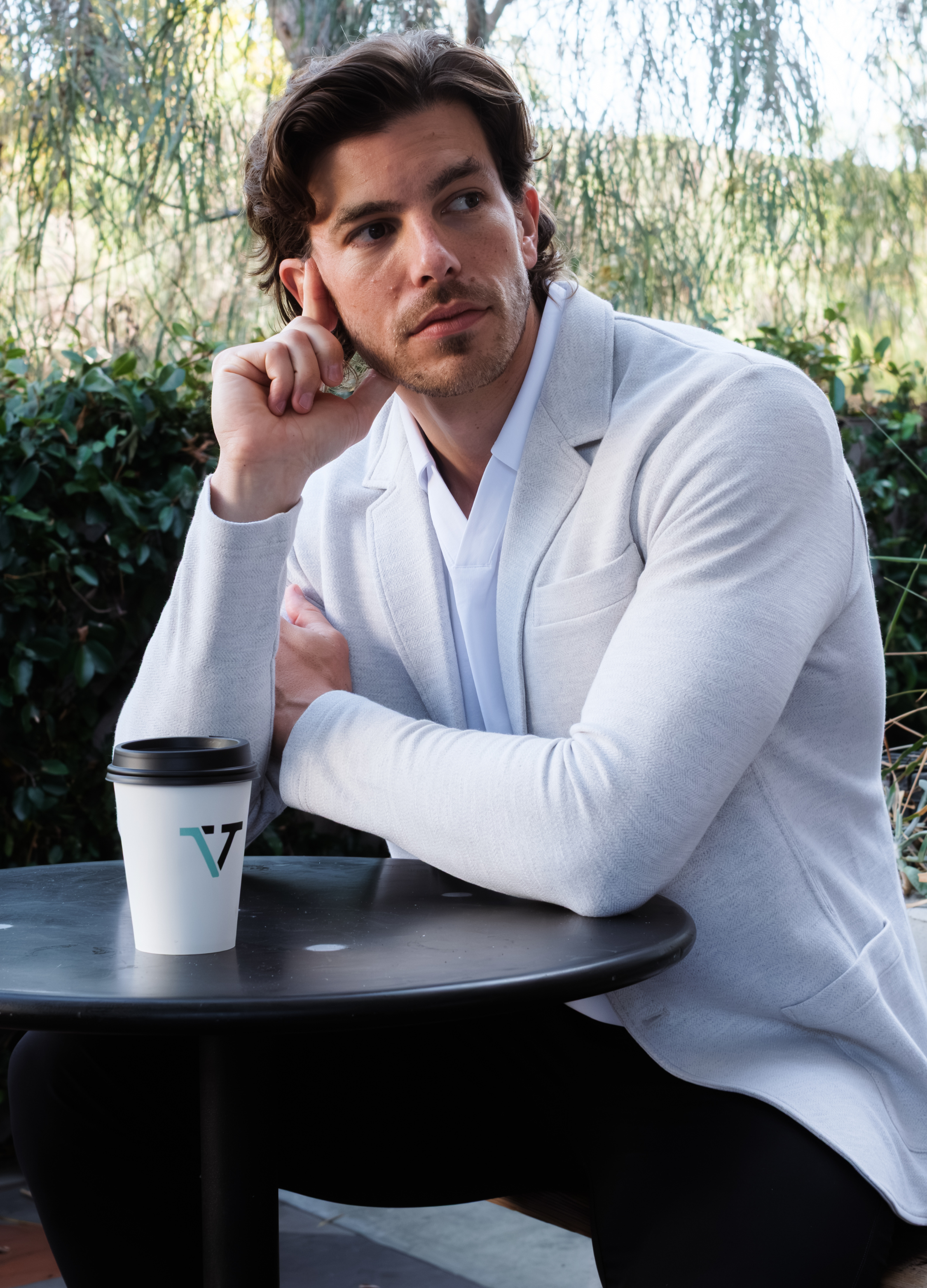 Short Sleeve V-Polo: Arctic White