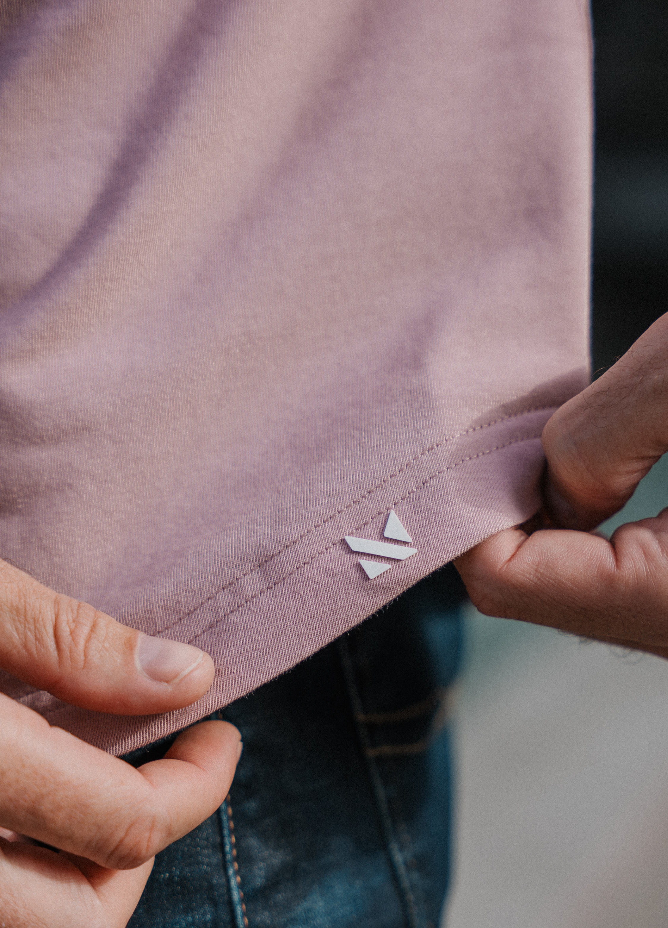 Long-Sleeve Casual Button-Down: Dusty Pink