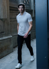 Short Sleeve V-Polo: Dusty Tan