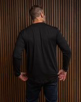 Smart Long-Sleeve Crew: Midnight Black (2026 Pima Enhanced)
