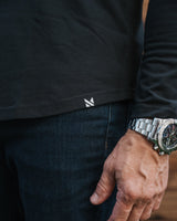 Long-Sleeve 2-Button Polo: Midnight Black (2026)
