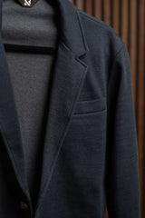 Casual Knit Blazer: Navy Blue (2026)