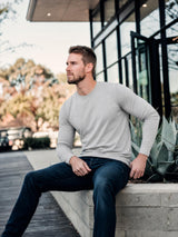 Smart Long-Sleeve Crew: Slate Grey (2026 Pima Enhanced)