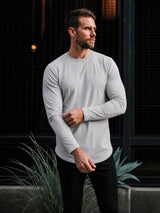 Smart Long-Sleeve Crew: Slate Grey (2026 Pima Enhanced)
