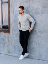 Smart Long-Sleeve Crew: Slate Grey (2026 Pima Enhanced)