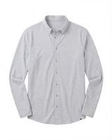 Long-Sleeve Casual Button-Down: Granite Grey