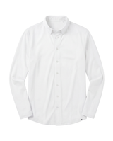 Long-Sleeve Casual Button-Down: Arctic White