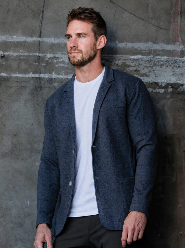 Knit Blazer: Navy Blue (2026)