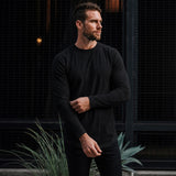 Smart Long-Sleeve Crew: Midnight Black (2026 Pima Enhanced)