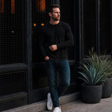 Smart Long-Sleeve Crew: Midnight Black (2026 Pima Enhanced)
