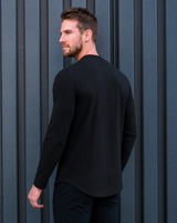 Everyday Long-Sleeve Crew: Midnight Black (2026 Pima Enhanced) - Noble Threads