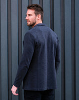 Casual Knit Blazer: Navy Blue (2026) - Noble Threads
