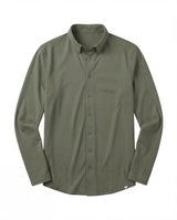 Long-Sleeve Casual Button-Down: Ranger Green