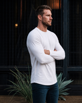 Smart Long-Sleeve Crew: Arctic White (2026 Pima Enhanced)