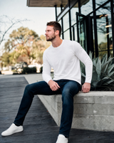 Smart Long-Sleeve Crew: Arctic White (2026 Pima Enhanced)