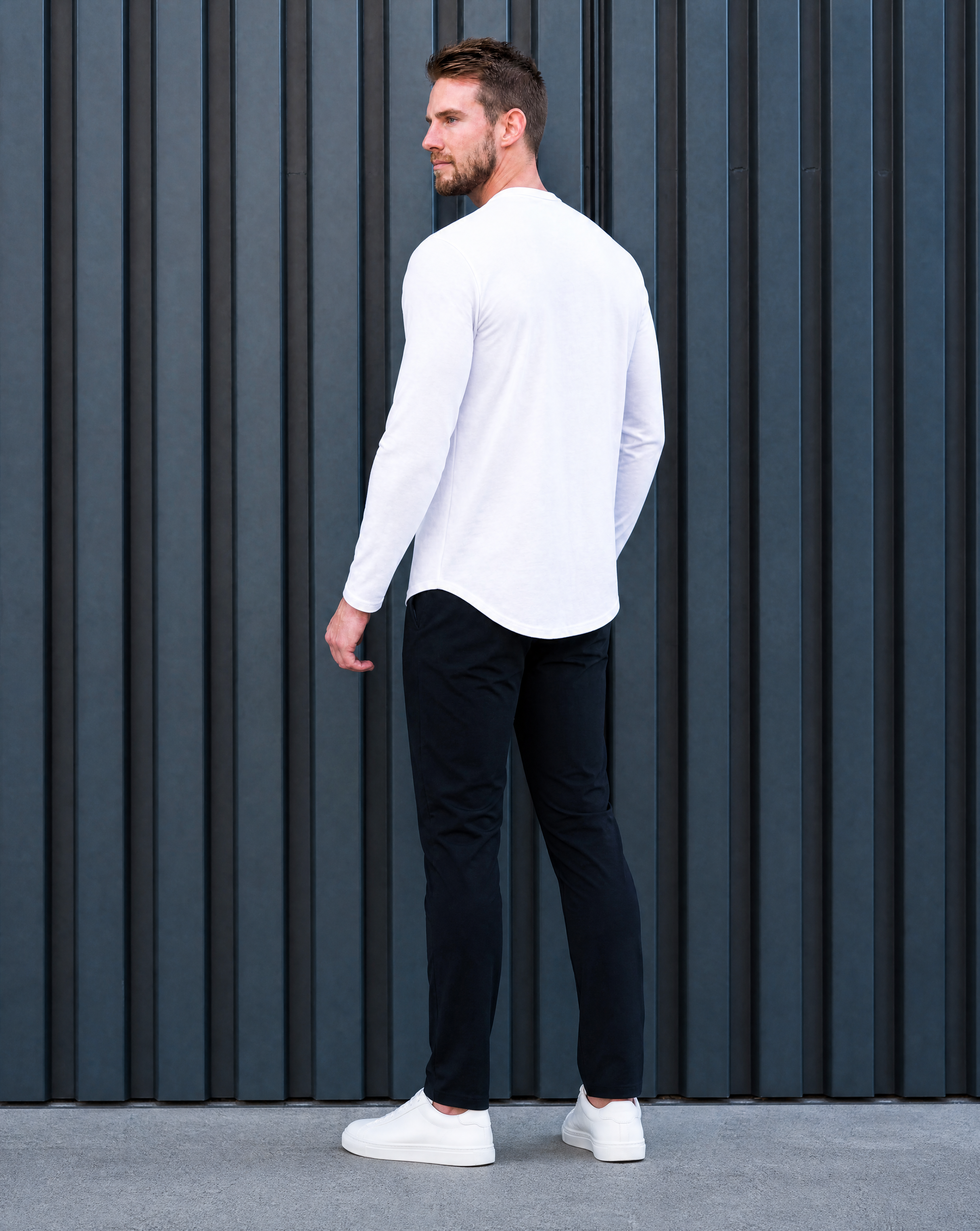 Smart Long-Sleeve Crew: Arctic White (2026 Pima Enhanced)