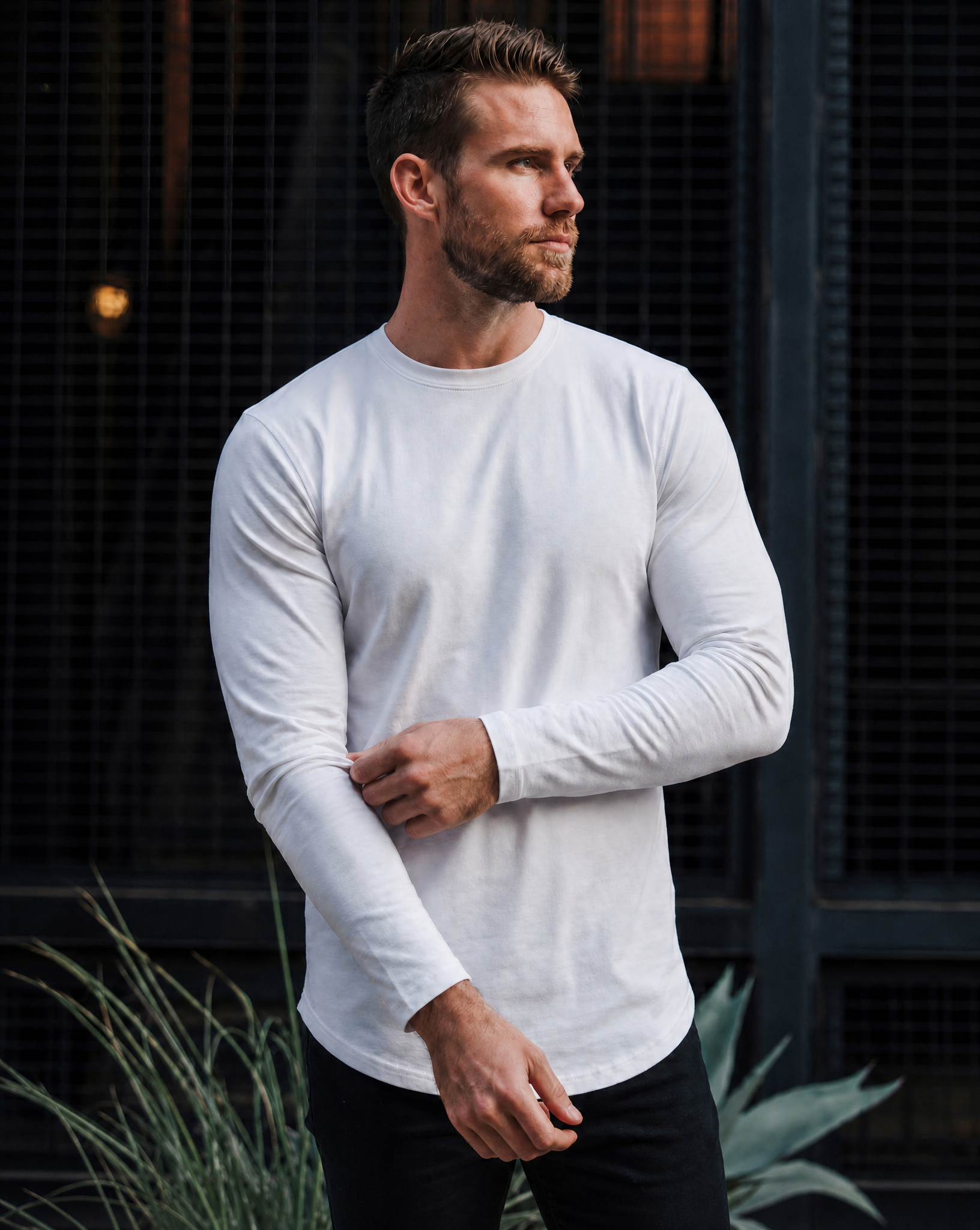 Smart Long-Sleeve Crew: Arctic White (2026 Pima Enhanced)