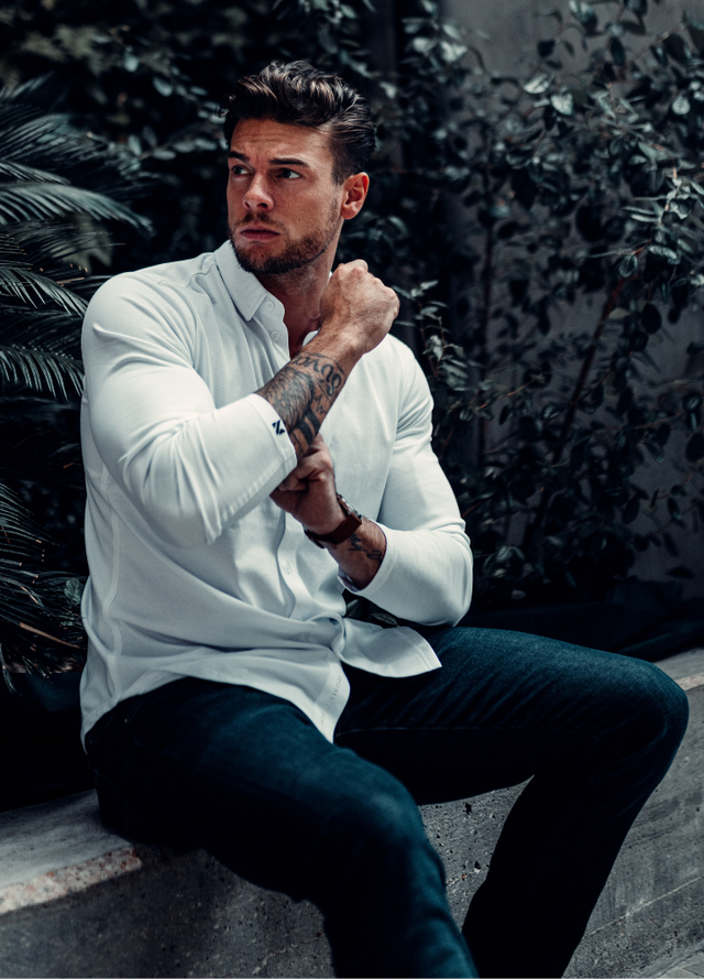 Long-Sleeve Button-Down: Arctic White (2026)