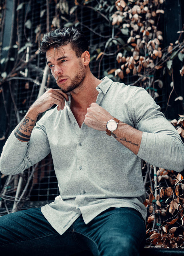 Long-Sleeve Button-Down: Granite Grey (2026)